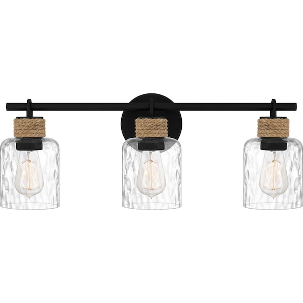 Quoizel Baltic Bath 3 Lights Matte Black. BTC8624MBK - main